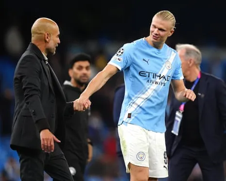 Erling Haaland Joins Exclusive Champions League 50-Goal Group, Hailed by Pep as CR7 and Messi's Fellow Monster